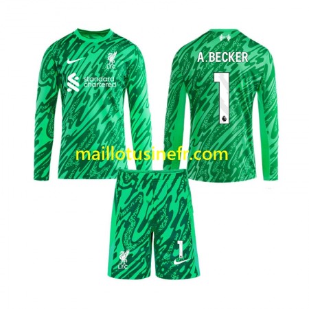 Maillot de Foot Liverpool Alisson Becker 1 Extérieur Gardien 2024-25 Manches Longues - Enfant Maillot de Foot Liverpool Alisson Becker 1 Extérieur Gardien 2024-25 Manches Longues - Enfant